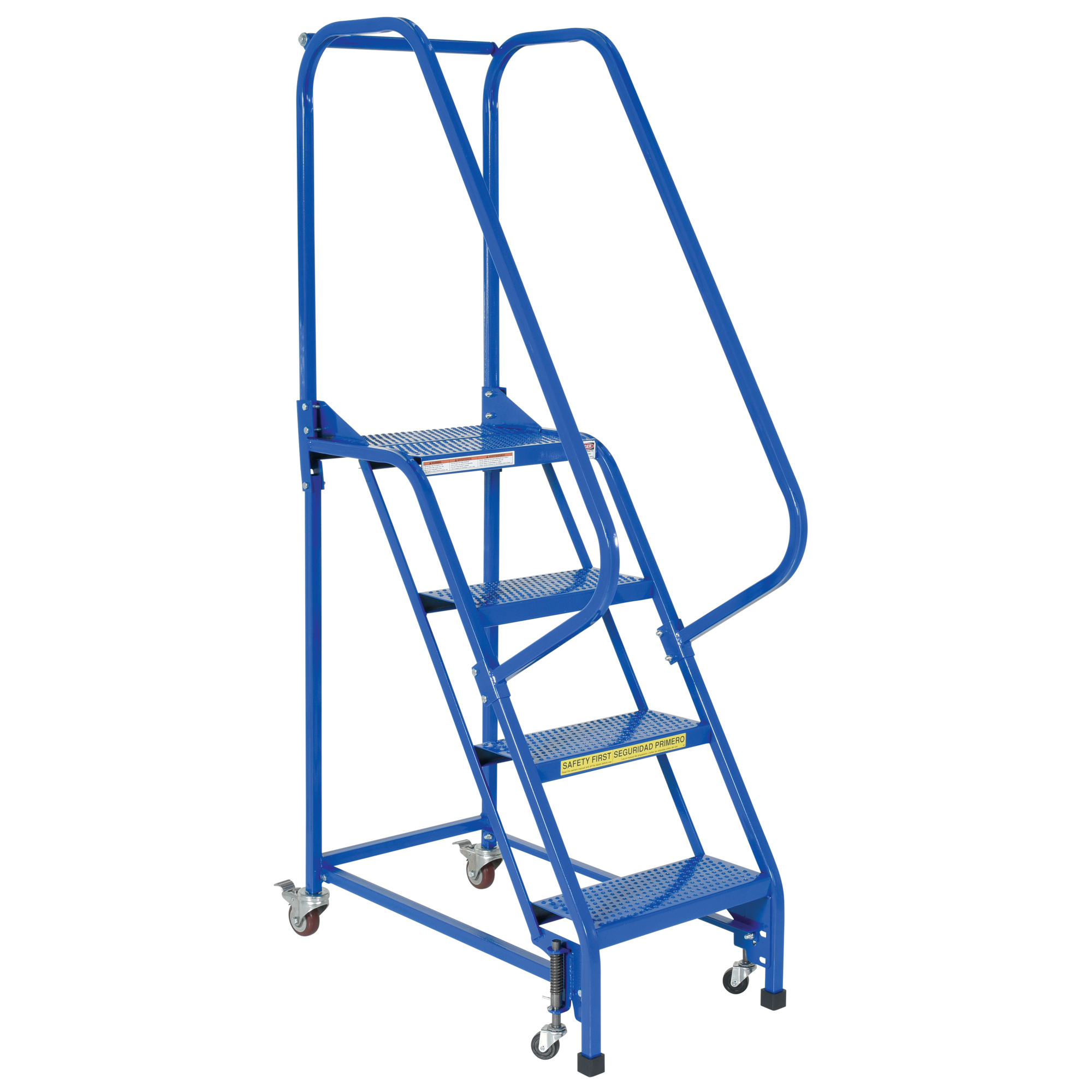 Vestil 4-Step Perforated Warehouse Ladder - 70in. Height, Steel, Powder-Coat Finish, Model# LAD-PW-18-4-P